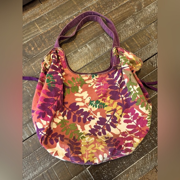Lucky Brand Handbags - Lucky Brand Purple and Pink Floral Shoulder Bag